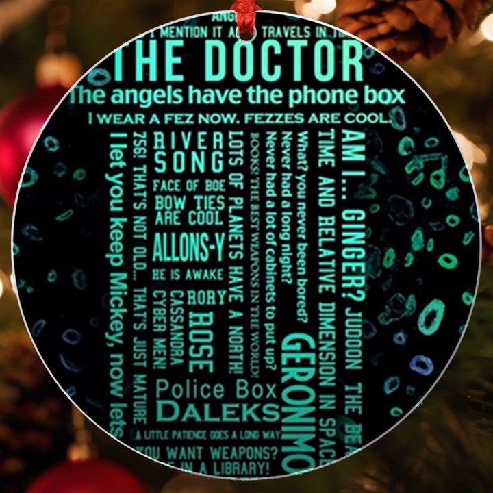 Tardis Doctor Who Technology Number Communication UV Print Acrylic Ornament Round