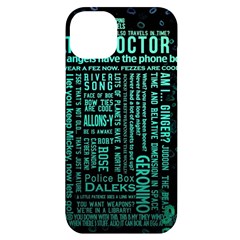 Tardis Doctor Who Technology Number Communication Iphone 14 Plus Black Uv Print Case by Cemarart