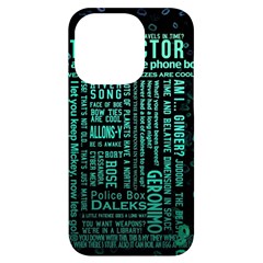 Tardis Doctor Who Technology Number Communication Iphone 14 Pro Black Uv Print Case by Cemarart