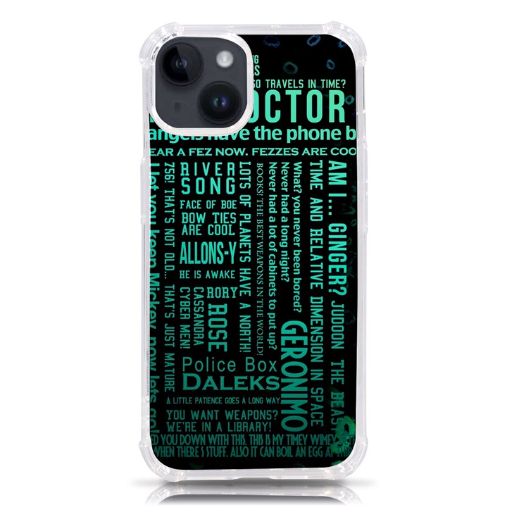 Tardis Doctor Who Technology Number Communication iPhone 14 TPU UV Print Case