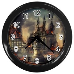 Braunschweig City Lower Saxony Wall Clock (black) by Cemarart