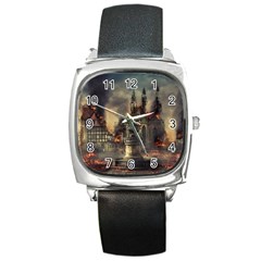 Braunschweig City Lower Saxony Square Metal Watch by Cemarart