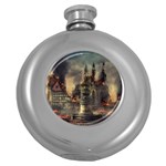 Braunschweig City Lower Saxony Round Hip Flask (5 oz) Front