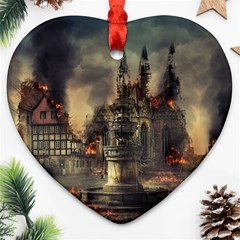 Braunschweig City Lower Saxony Heart Ornament (two Sides) by Cemarart