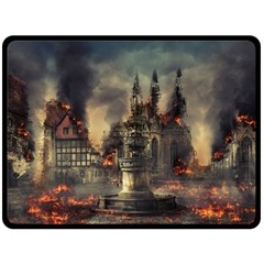 Braunschweig City Lower Saxony Fleece Blanket (large) by Cemarart