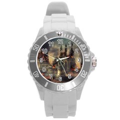 Braunschweig City Lower Saxony Round Plastic Sport Watch (l) by Cemarart