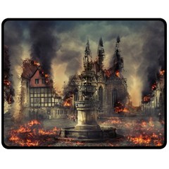 Braunschweig City Lower Saxony Two Sides Fleece Blanket (medium) by Cemarart