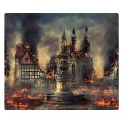 Braunschweig City Lower Saxony Two Sides Premium Plush Fleece Blanket (small) by Cemarart