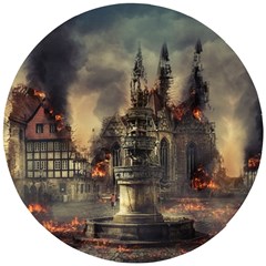 Braunschweig City Lower Saxony Wooden Puzzle Round by Cemarart