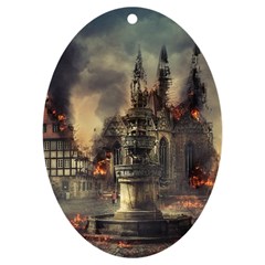 Braunschweig City Lower Saxony Uv Print Acrylic Ornament Oval by Cemarart