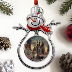 Braunschweig City Lower Saxony Metal Snowman Ornament by Cemarart