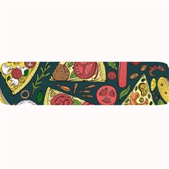 Seamless Pizza Slice Pattern Illustration Great Pizzeria Background Large Bar Mat by Cemarart