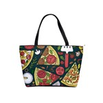 Seamless Pizza Slice Pattern Illustration Great Pizzeria Background Classic Shoulder Handbag Front