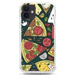 Seamless Pizza Slice Pattern Illustration Great Pizzeria Background iPhone 12 mini TPU UV Print Case	 Front