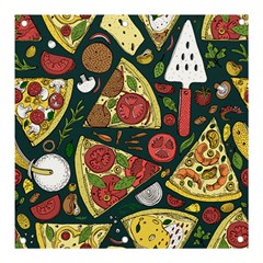 Seamless Pizza Slice Pattern Illustration Great Pizzeria Background Banner And Sign 3  X 3  by Cemarart