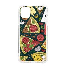 Seamless Pizza Slice Pattern Illustration Great Pizzeria Background Iphone 11 Tpu Uv Print Case by Cemarart