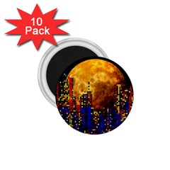 Skyline Frankfurt Abstract Moon 1 75  Magnets (10 Pack)  by Cemarart