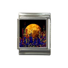 Skyline Frankfurt Abstract Moon Italian Charm (13mm)