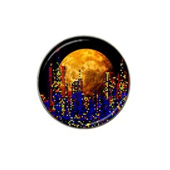 Skyline Frankfurt Abstract Moon Hat Clip Ball Marker (10 Pack) by Cemarart