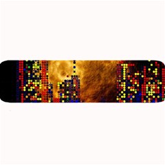 Skyline Frankfurt Abstract Moon Large Bar Mat by Cemarart