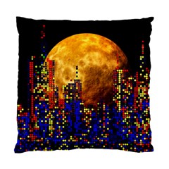 Skyline Frankfurt Abstract Moon Standard Cushion Case (two Sides) by Cemarart