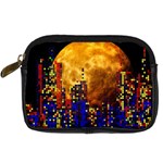 Skyline Frankfurt Abstract Moon Digital Camera Leather Case Front