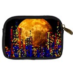 Skyline Frankfurt Abstract Moon Digital Camera Leather Case Back