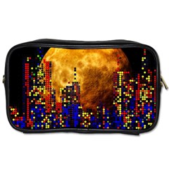 Skyline Frankfurt Abstract Moon Toiletries Bag (two Sides) by Cemarart