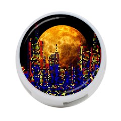 Skyline Frankfurt Abstract Moon 4-port Usb Hub (two Sides) by Cemarart