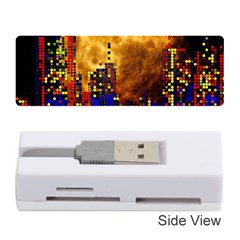 Skyline Frankfurt Abstract Moon Memory Card Reader (stick) by Cemarart