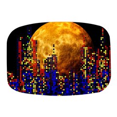 Skyline Frankfurt Abstract Moon Mini Square Pill Box by Cemarart