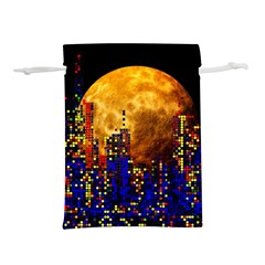 Skyline Frankfurt Abstract Moon Lightweight Drawstring Pouch (s) by Cemarart