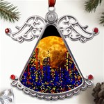 Skyline Frankfurt Abstract Moon Metal Angel with Crystal Ornament Front