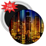 Skyline Light Rays Gloss Upgrade 3  Magnets (100 pack) Front