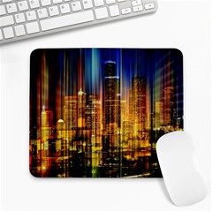 Skyline Light Rays Gloss Upgrade Large Mousepad by Cemarart