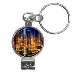 Skyline Light Rays Gloss Upgrade Nail Clippers Key Chain by Cemarart