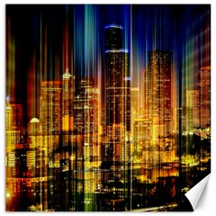 Skyline Light Rays Gloss Upgrade Canvas 12  X 12  by Cemarart