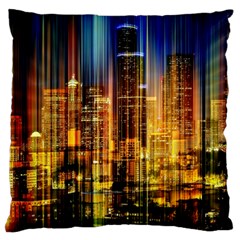 Skyline Light Rays Gloss Upgrade Large Cushion Case (two Sides) by Cemarart