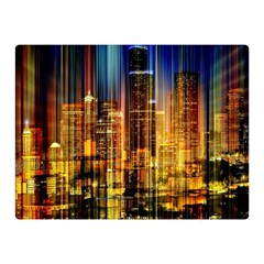 Skyline Light Rays Gloss Upgrade Two Sides Premium Plush Fleece Blanket (mini) by Cemarart