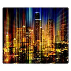 Skyline Light Rays Gloss Upgrade Two Sides Premium Plush Fleece Blanket (small) by Cemarart