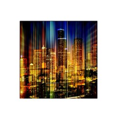 Skyline Light Rays Gloss Upgrade Satin Bandana Scarf 22  X 22  by Cemarart