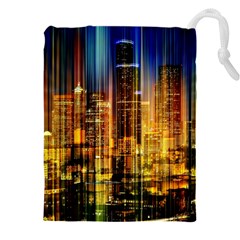 Skyline Light Rays Gloss Upgrade Drawstring Pouch (4xl) by Cemarart