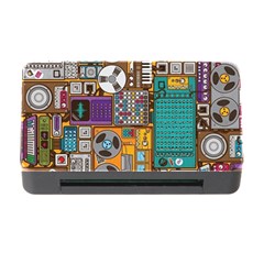 Pattern Design Art Techno  Dj Music Retro Music Device Memory Card Reader With Cf by Cemarart