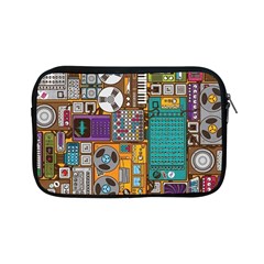 Pattern Design Art Techno  Dj Music Retro Music Device Apple Ipad Mini Zipper Cases by Cemarart