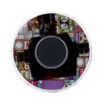 Pattern Design Art Techno  Dj Music Retro Music Device On-the-Go Memory Card Reader Front