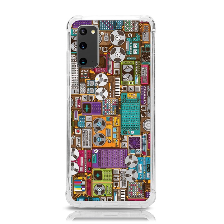 Pattern Design Art Techno  Dj Music Retro Music Device Samsung Galaxy S20 6.2 Inch TPU UV Case