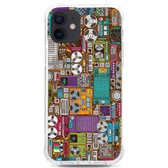 Pattern Design Art Techno  Dj Music Retro Music Device Iphone 12/12 Pro Tpu Uv Print Case by Cemarart