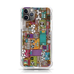 Pattern Design Art Techno  Dj Music Retro Music Device Iphone 11 Pro 5 8 Inch Tpu Uv Print Case by Cemarart