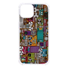 Pattern Design Art Techno  Dj Music Retro Music Device Iphone 13 Tpu Uv Print Case by Cemarart