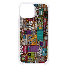 Pattern Design Art Techno  Dj Music Retro Music Device Iphone 13 Mini Tpu Uv Print Case by Cemarart